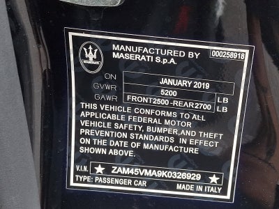 2019 Maserati GranTurismo MC
