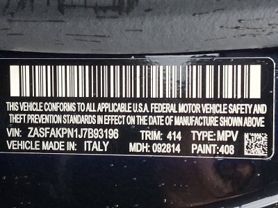 2018 Alfa Romeo Stelvio Base