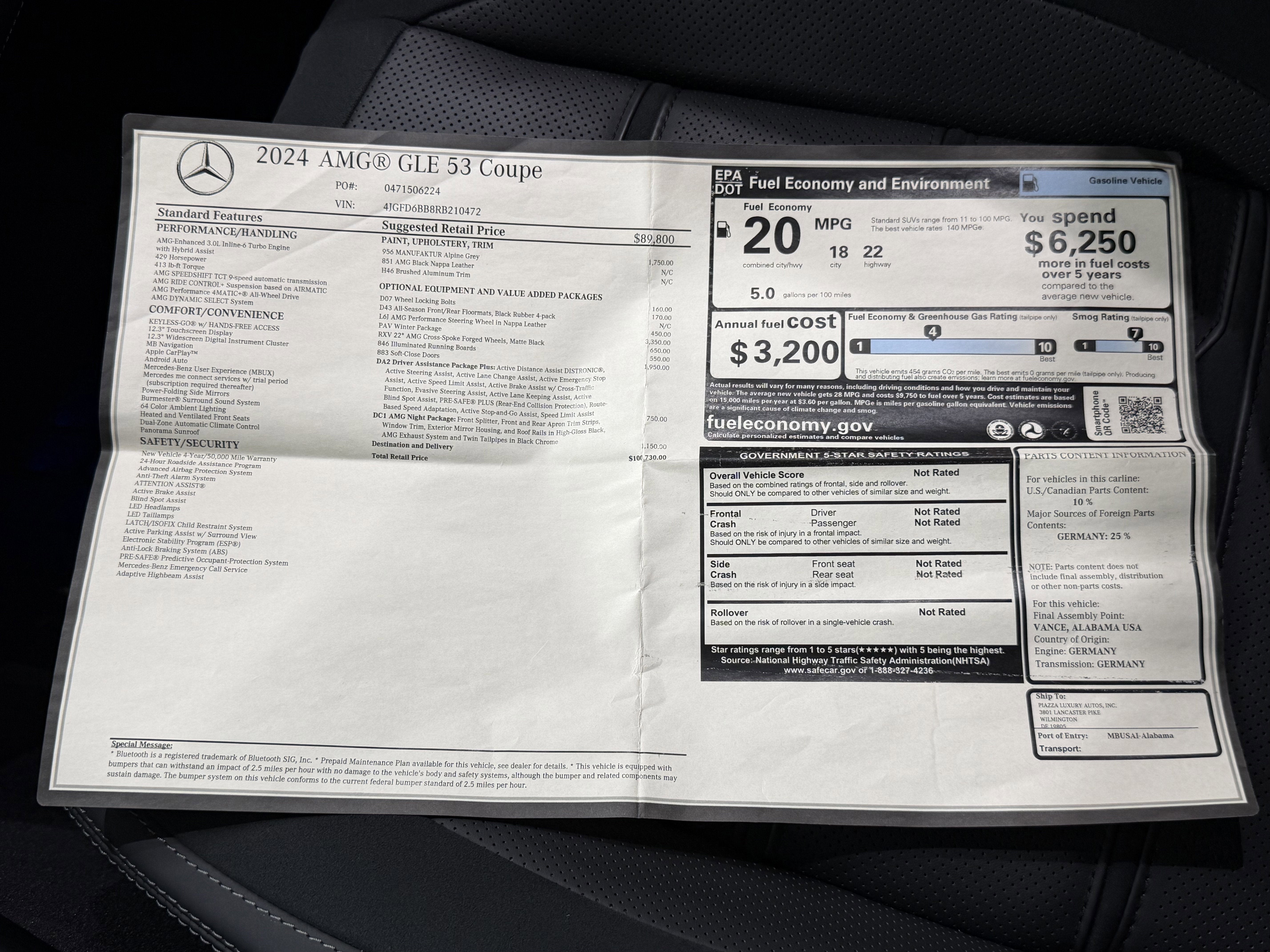 2024 Mercedes-Benz GLE AMG® Gle 53