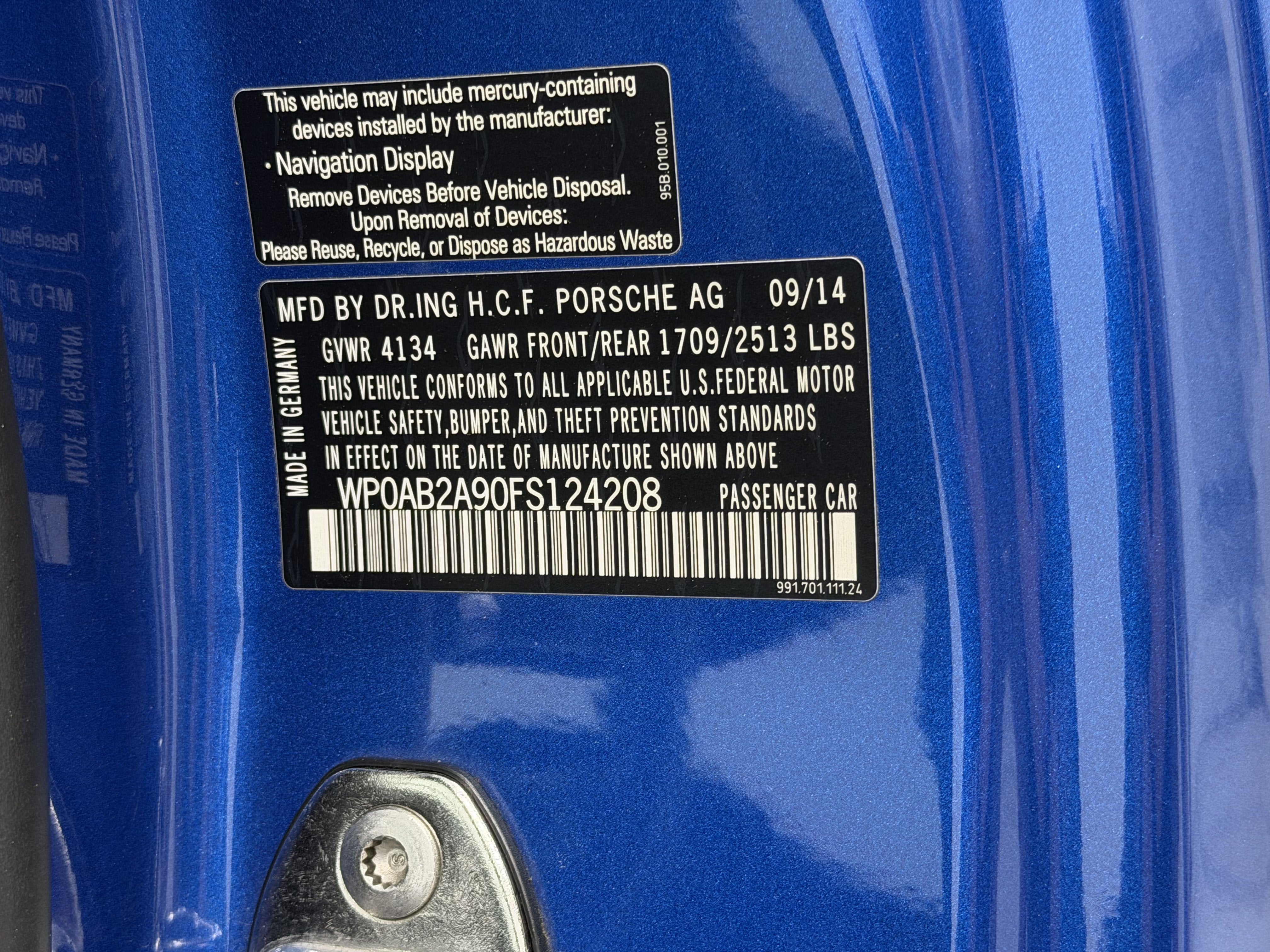2015 Porsche 911 Carrera 4S