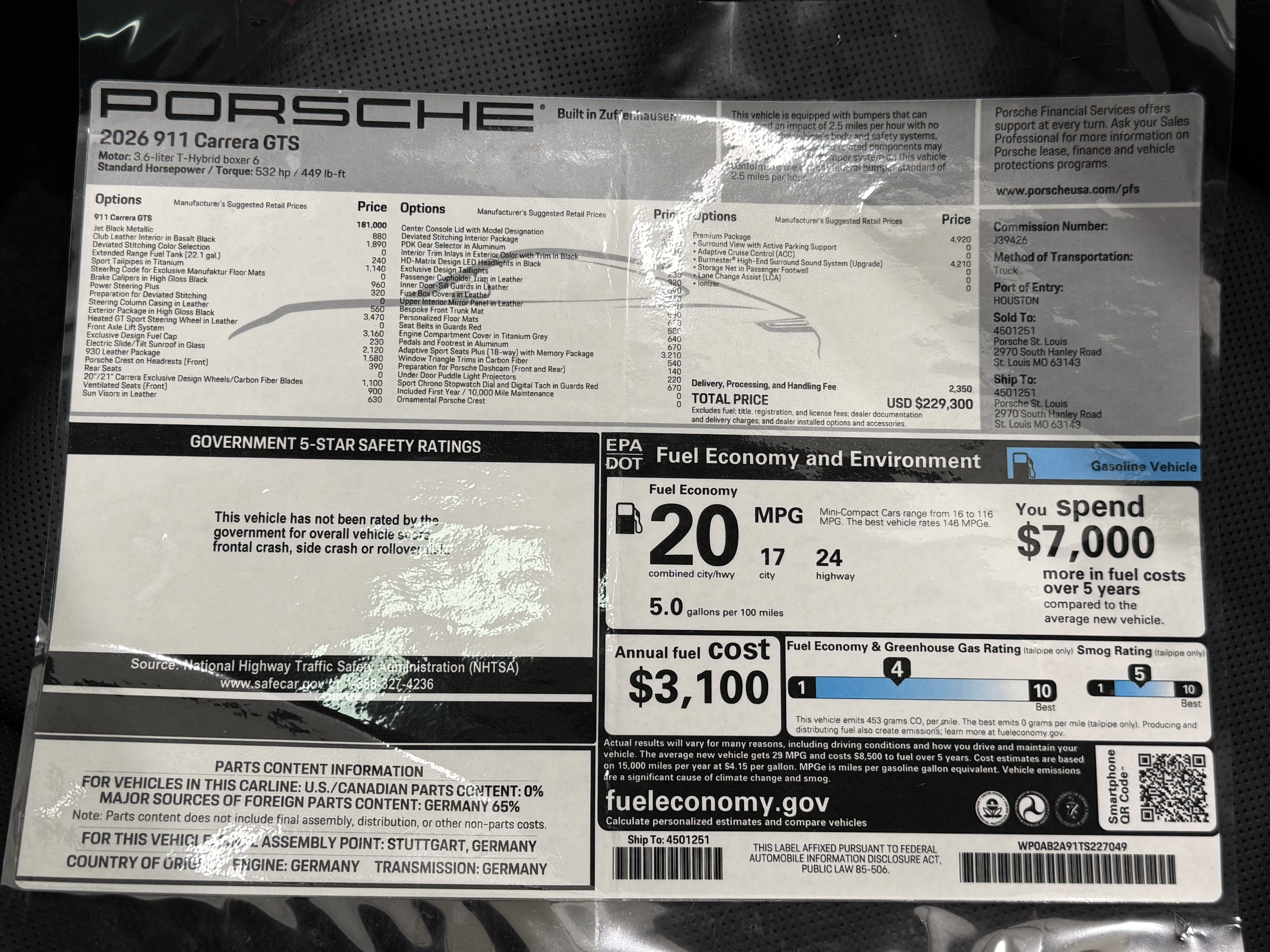 2026 Porsche 911 Carrera Gts