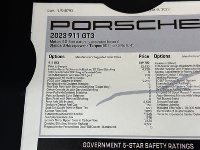 2023 Porsche 911 GT3