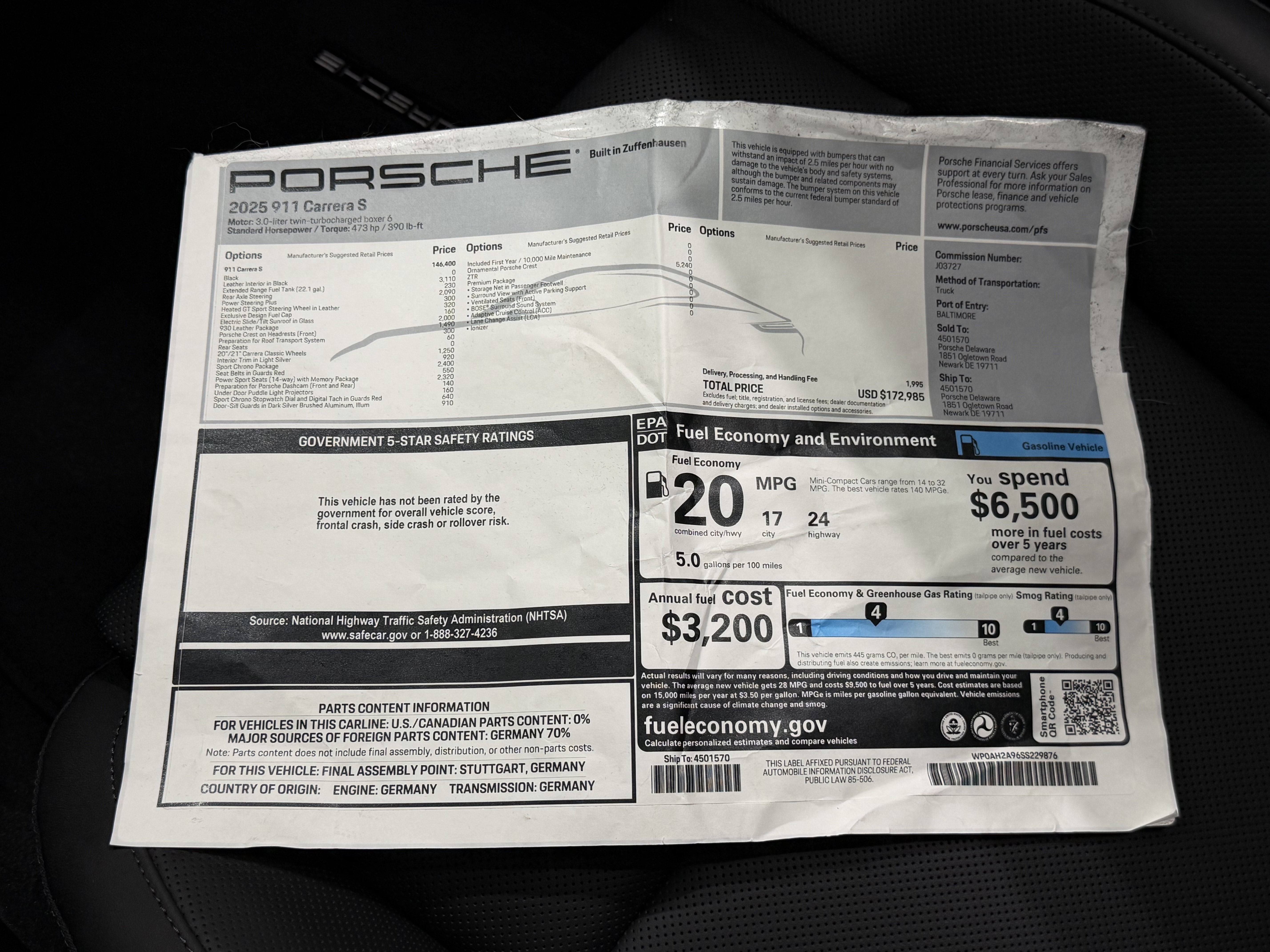 2025 Porsche 911 Carrera S