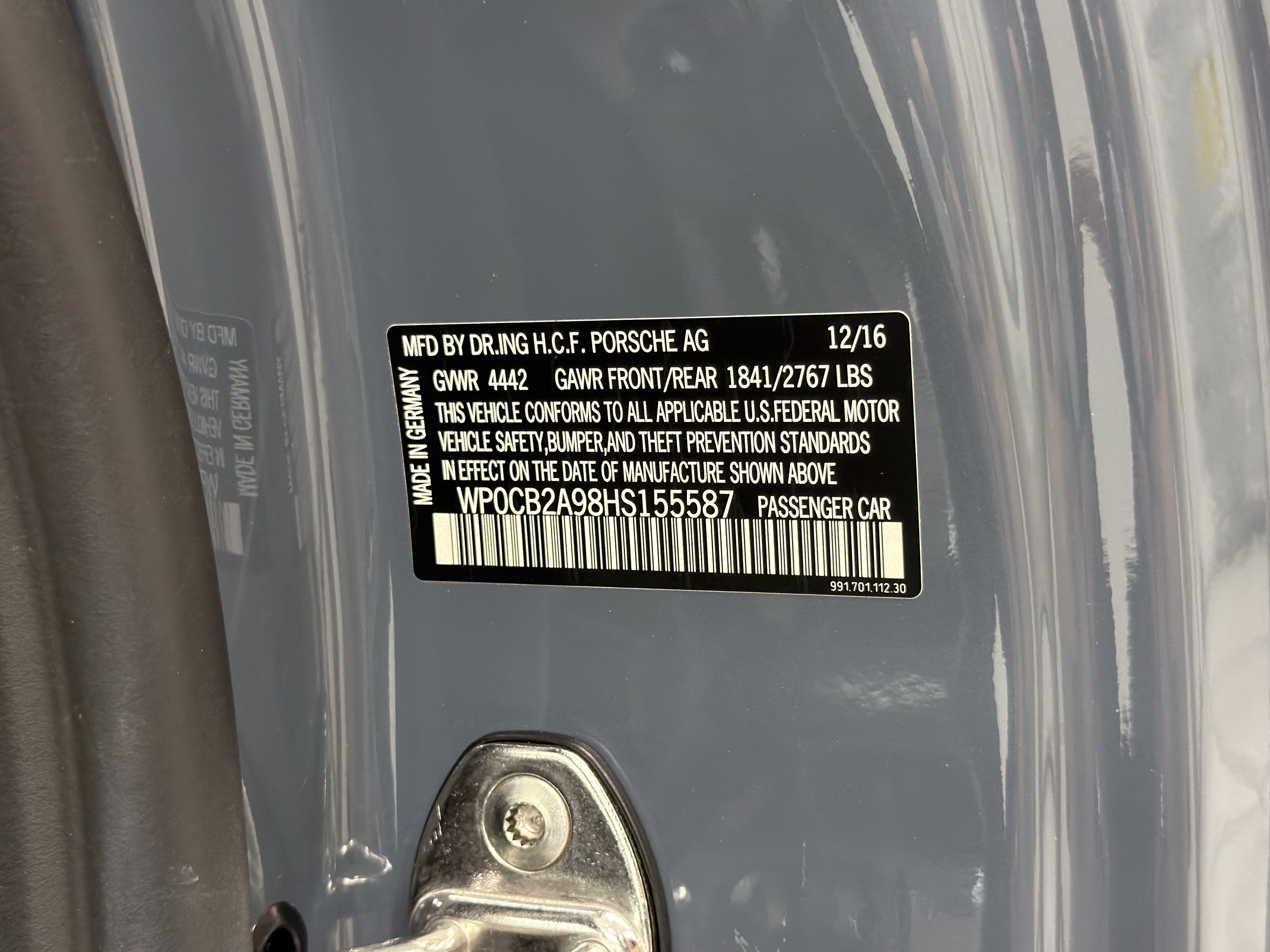 2017 Porsche 911 Carrera 4S