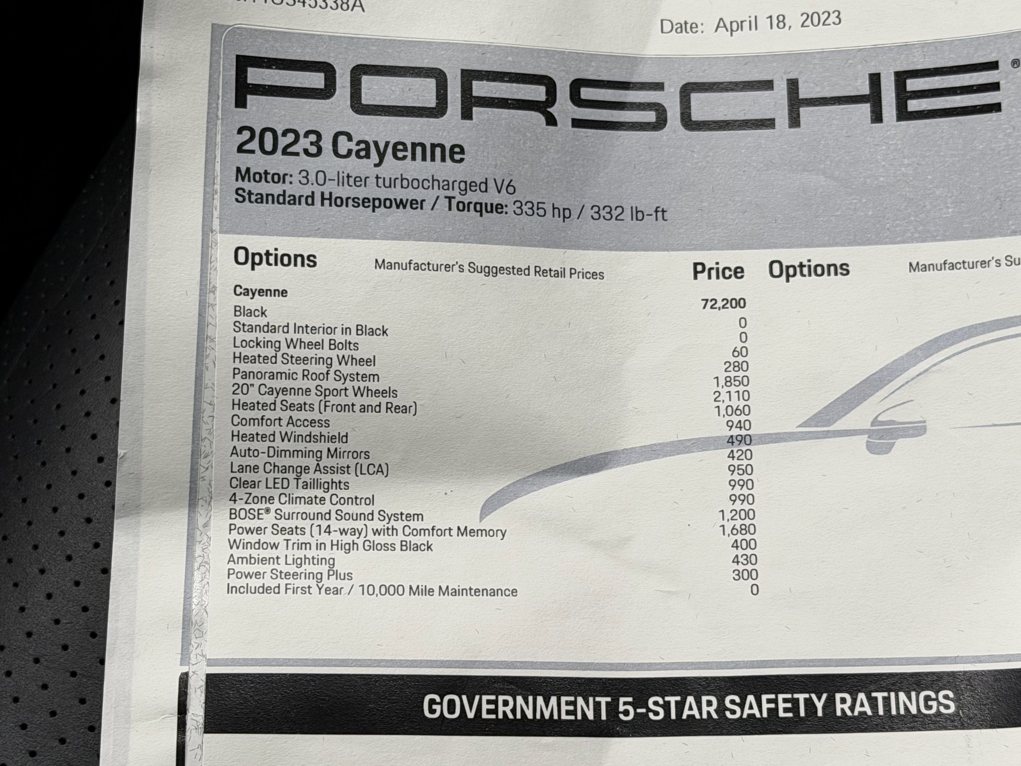 2023 Porsche Cayenne Base