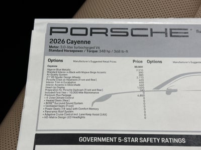 2026 Porsche Cayenne AWD