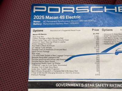 2025 Porsche Macan Electric 4S