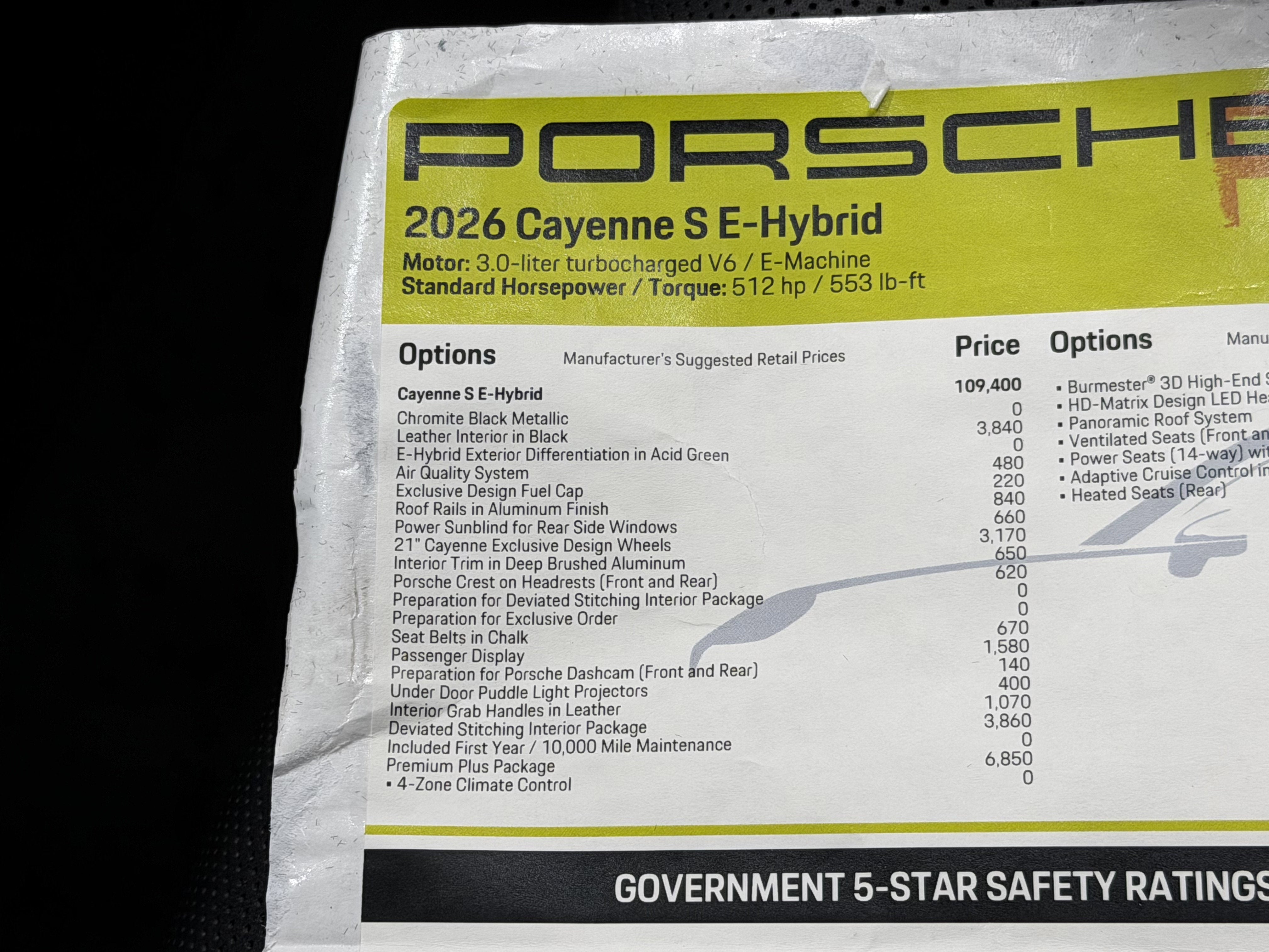 2026 Porsche Cayenne S E-Hybrid