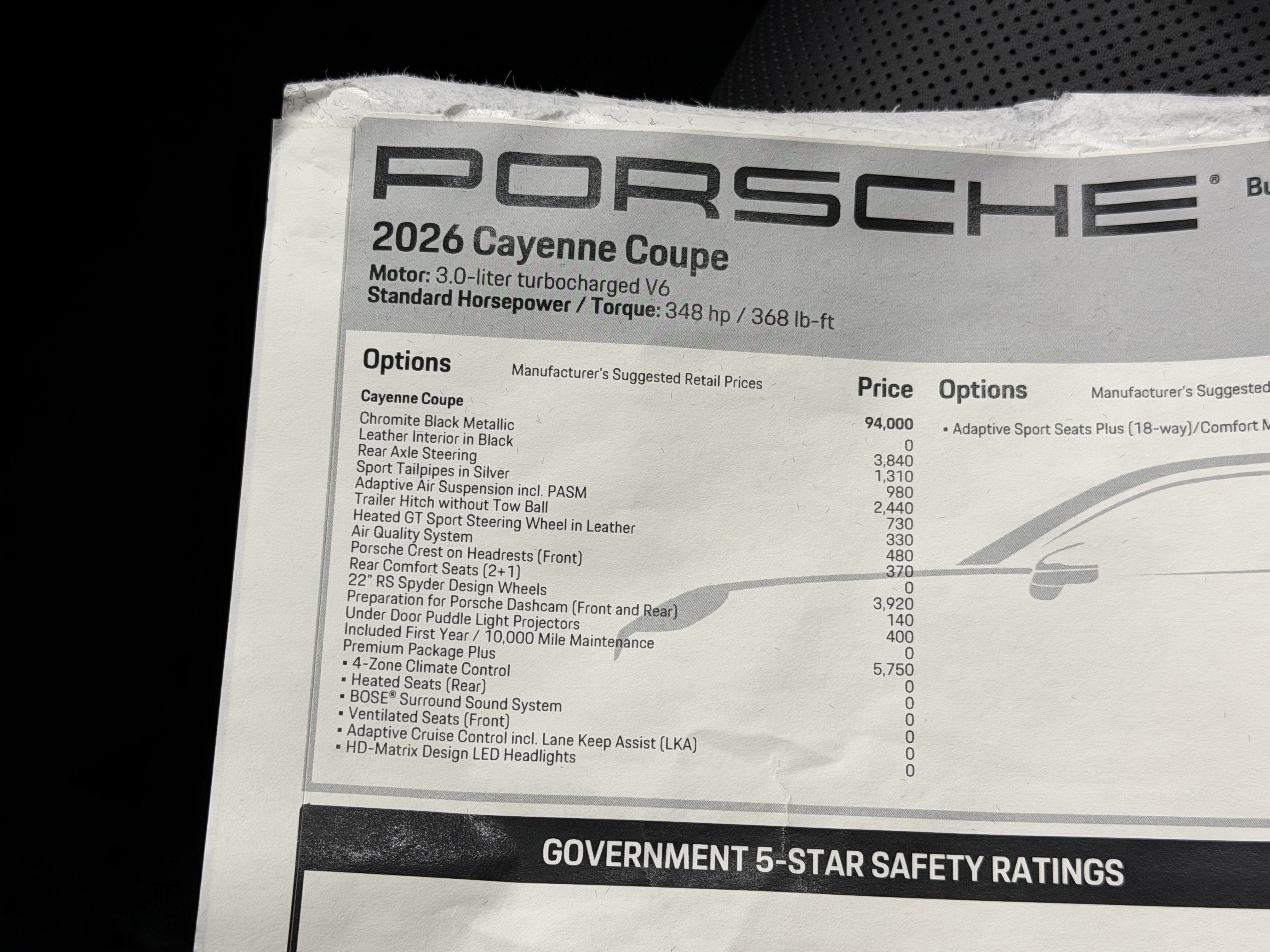 2026 Porsche Cayenne Coupe AWD