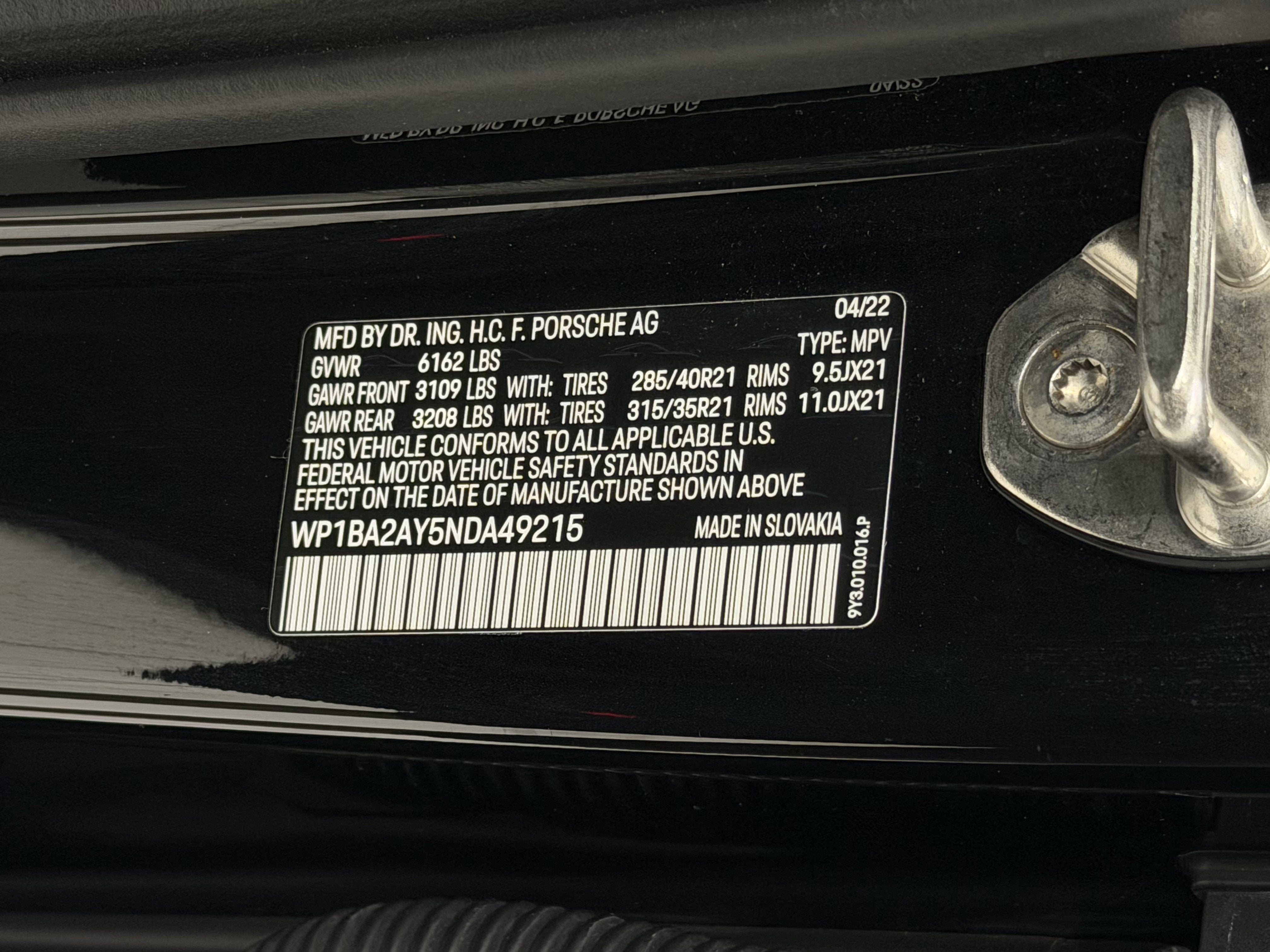 2022 Porsche Cayenne Platinum Edition