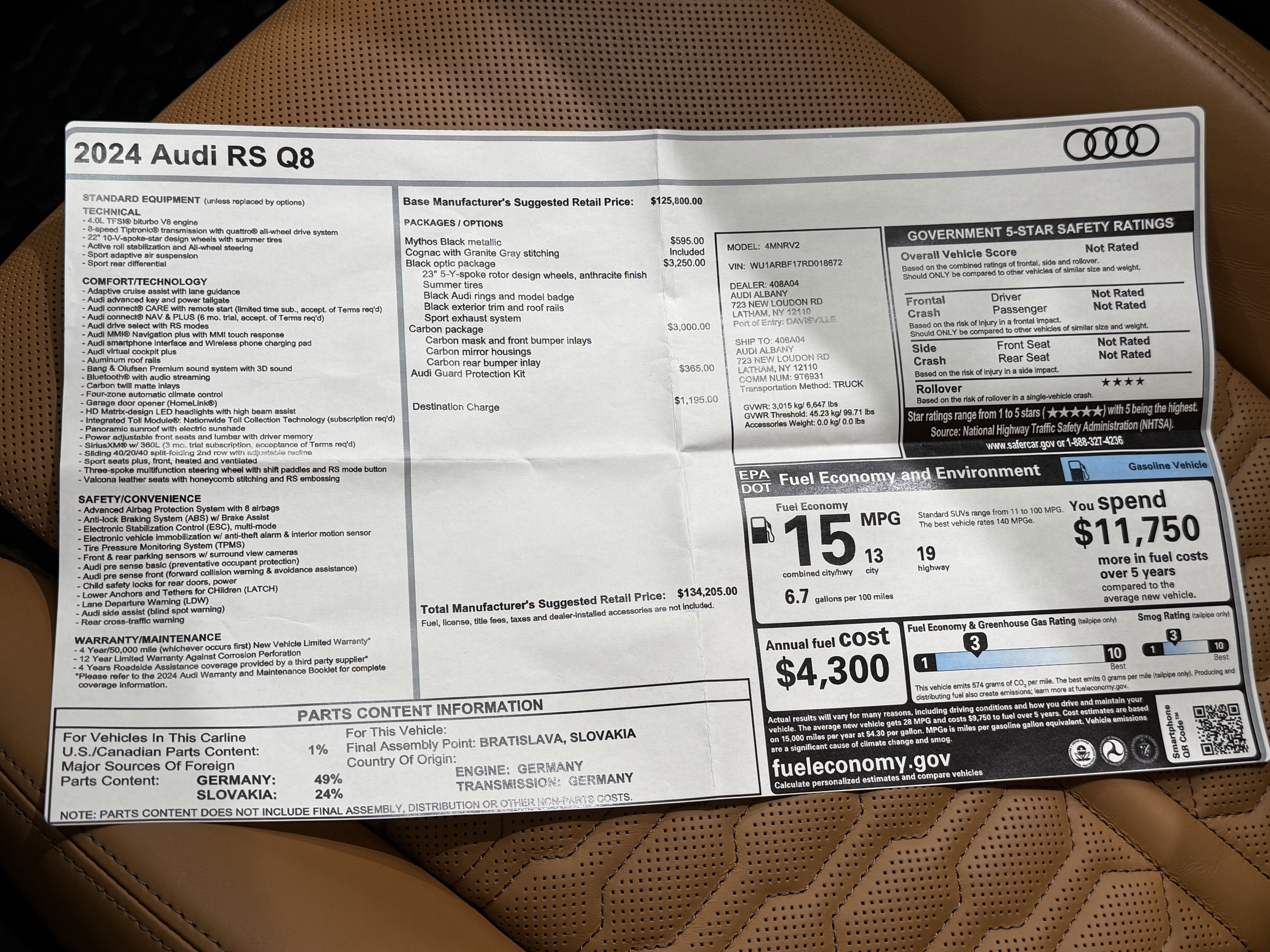 2024 Audi RS Q8 4.0T