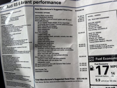 2025 Audi RS 6 Avant Performance