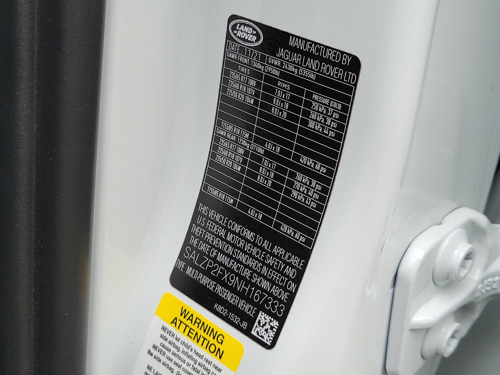 2022 Land Rover Range Rover Evoque SE