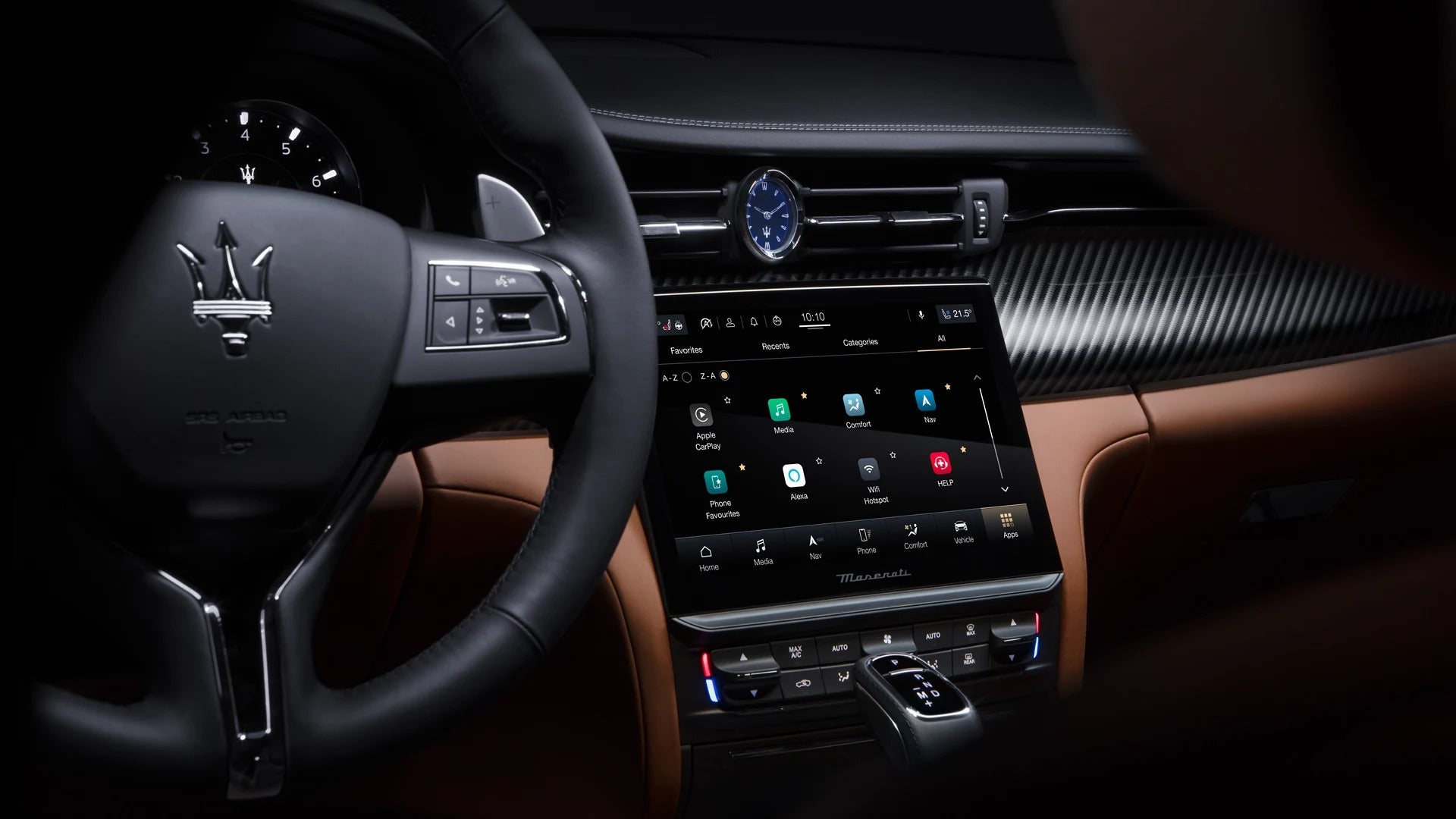 Infotainment system on Quattroporte